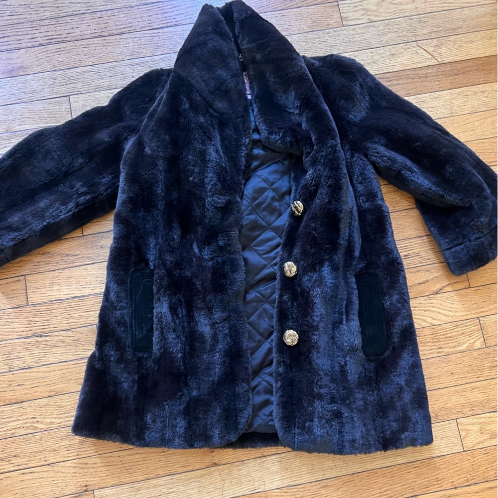 Vintage juicy faux fur coat S
